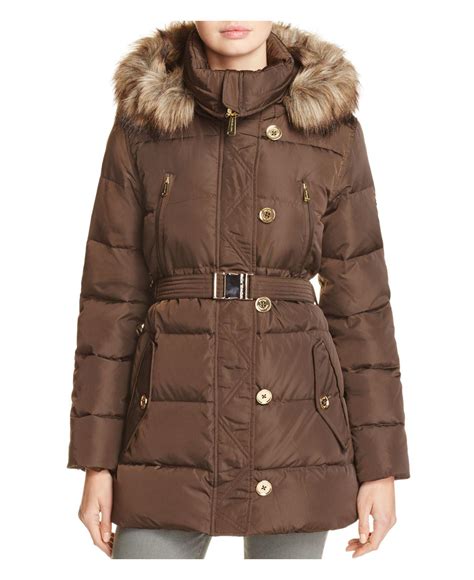 michael kors faux fur coat|michael kors puffer coat 2x.